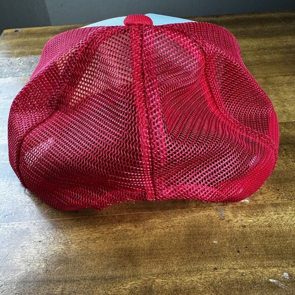 Great Smoky Mountains Vntg SnapBack Trucker Hat Red White Foam & Mesh Deadstock - Picture 3 of 6